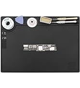 HTM-201 Black Silicone Repair Mat Heat Resistant Electronic Repair Mat for Soldering, Electronics...