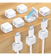 9 Pack Magnetic Cable Clips Cord Organizer,Desk Cable Management Accessories,Cord Clips,Adhesive ...