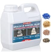 Mulch Rock Glue for Landscaping 64 OZ, Concentrate Gravel Glue, Clear Gravel Binder for Landscapi...