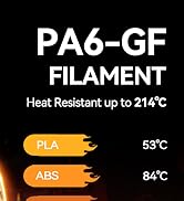 SUNLU PA6-GF 3D Filament 1.75mm 1KG, 25% Glass Fiber Nylon Filament, High Temp Resistance 417°F (...