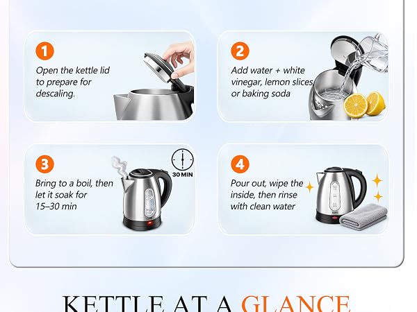 Easy-to-Clean Stainless Steel Electric Kettle