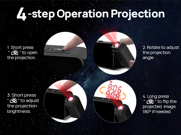 projection clock for bedroom ceiling