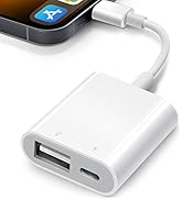 Fubiaofei USB Adapter for iPhone iPad, iPhone to USB Adapter with Charging Port, USB3 Female Adap...