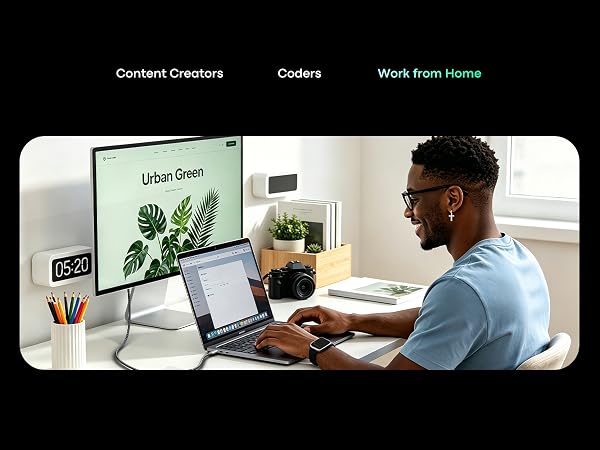 Computer docking station dual monitor