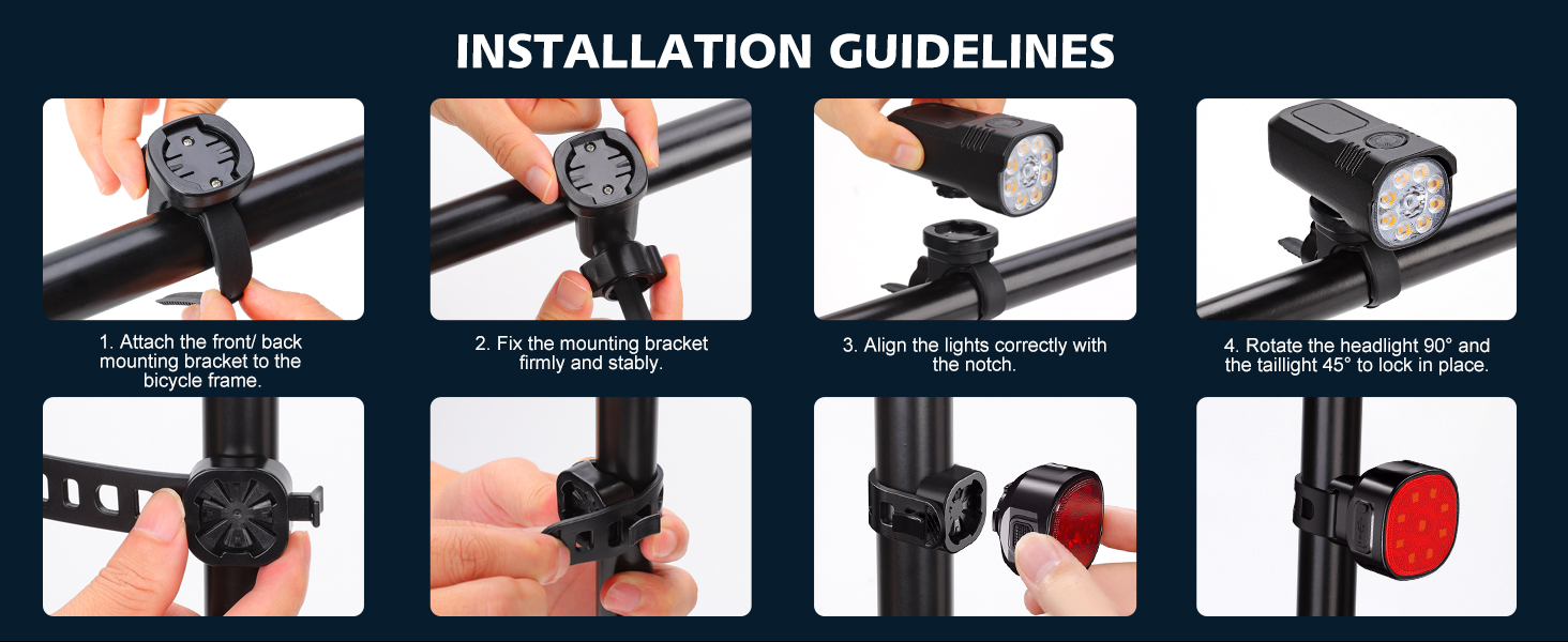 bicycle lights front and rear