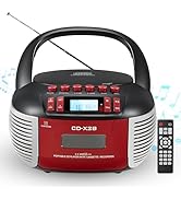 DGXWLLW CD and Cassette Player Combo, Portable CD Player Boombox with Bluetooth/FM Radio/AUX/USB/...