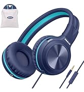 SIMOLIO Wired Kids Headphones for School with Microphone &amp; Share Port, Volume Limiting &amp; Noise Ca...