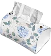Abstract Hydrangea Flower Tissue Box Cover Holder – Rectangular Tissue Organizer, Decorative Napk...