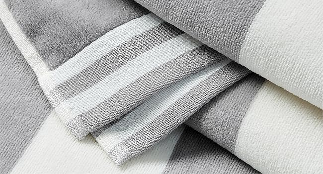 close up of cotton towel to see texture and edge