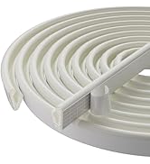 19.7 Ft V-Shape Weather Stripping Door Seal Strip,Self Adhesive Foam Door Insulation Weatherstrip...