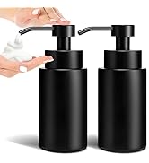 GMISUN Foaming Soap Dispenser, 10 Fl oz / 300 ml Matte Black Glass Foaming Hand Soap Dispenser, 2...