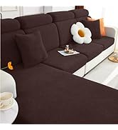 hyha Individual Couch Cushion Covers, Stretch Magic Sofa Seat Cushion Covers Washable, Dog Couch ...