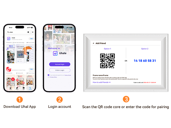 Steps to download an app about digital photo frames