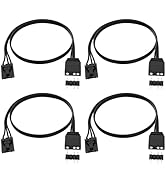 Aukuoy 4 Pin to 3 Pin ARGB Adapter Cable for Corsair RGB HUB, Lighting Node CORE, Commander CORE ...
