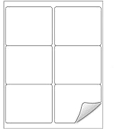 LabelMore 3 1/3 x 4 Labels - 6 Up Self Adhesive Shipping Labels - 100 Sheet/ 600 Labels