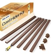Delamu Cord Hider, 85in Cord Covers for 1 Wire on Wall, One-Cord Cable Hider, Easy Mount Wire Hid...