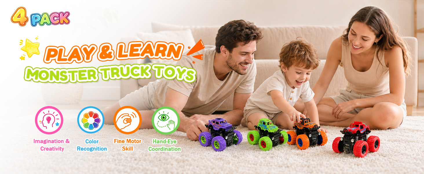 monster truck toys for toddlers kids ages 2-7