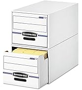 Banker's Box 6 Pack STOR/DRAWER STEEL PLUS Basic Space Saving Filing Cabinet, Stacks 2 High, Lega...