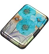 ELFISH Mini RFID Aluminum Wallet Credit Cards Holder Business Card Case Metal ID Case for Men Wom...