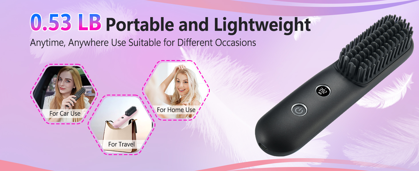 cordless hair straightener brush