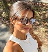 ADE WU Retro Round Sunglasses for Women Men Vintage Small Circle Frame Tinted Sun Glasses Unisex ...