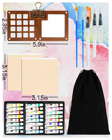 pocket travel watercolor set