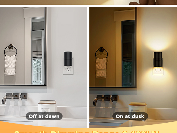 Modern Night Lights with Dusk to Dawn Light Sensor