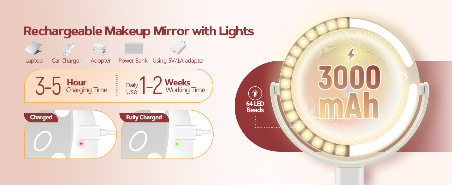 lighted magnifying mirror; light up magnifying mirror