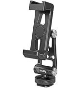 SMALLRIG Universal Metal Phone Support with Cold Shoe Mount, Smartphone Holder Adapter Support Fr...