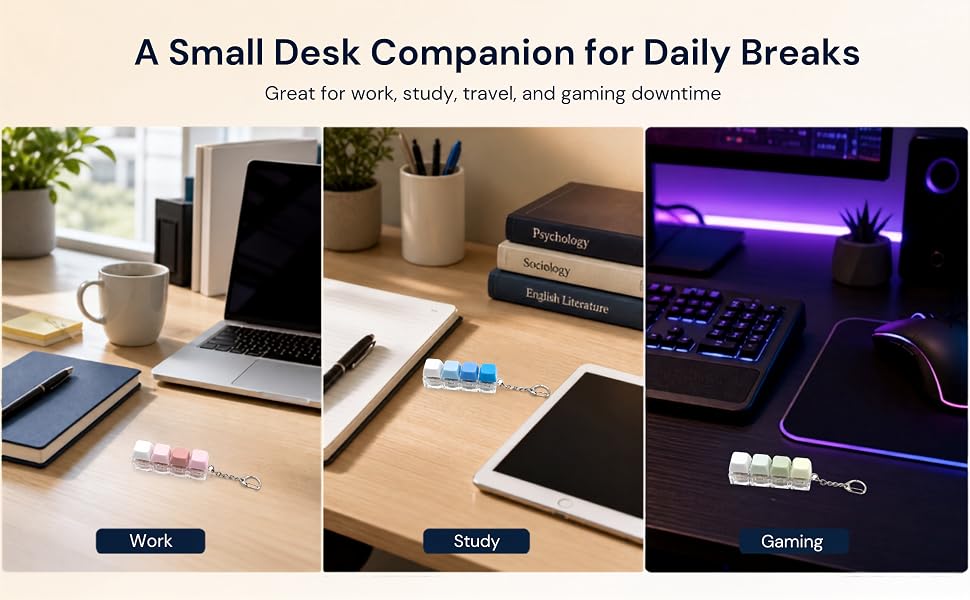 VOZARIKOS fidget keychain for work study and gaming