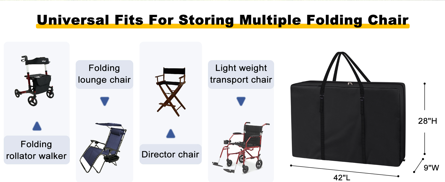 folding chair bag size