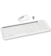 MANHATTAN Wireless Keyboard and Mouse Set – Bluetooth &amp; 2.4 GHz for Multi-Device Switching – Wire...