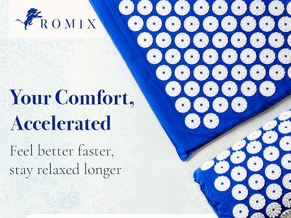 ROMIX Acupressure Mat and Pillow Set