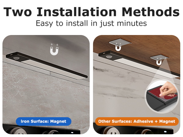 under cabinet lights wireless installation with magnet