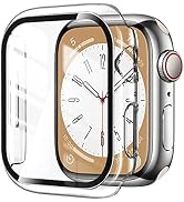 [ 2 Pack ] YMHML Case Compatible for Apple Watch Series 7 45mm with Screen Protector, Hard PC Ful...