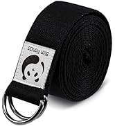 Slim Panda Yoga Strap for Stretching, (10+ Colors,6 Feet/8 Feet) Yoga Bands with Adjustable D-Rin...