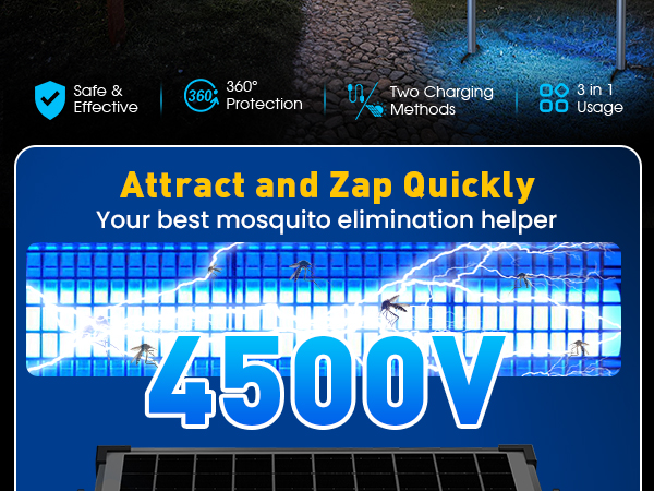 solar bug zapper outdoor waterproof