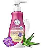 VEET Sensitive Skin Hair Removal Cream For Women, Painless Bikini Hair Removal Gel, Dermatologica...