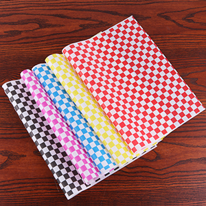 checkered wrapping paper