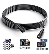 MICTUNING 2PCS 10FT 4 Pin Extension Cables - Exclusive for 2nd-Gen RGB Rock Lights and P1Y P1s P1...