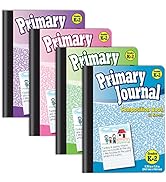 Primary Journal, Hardcover, 4 New Fun Colors, Primary Composition Book Notebook, Grades K-2, 80 S...