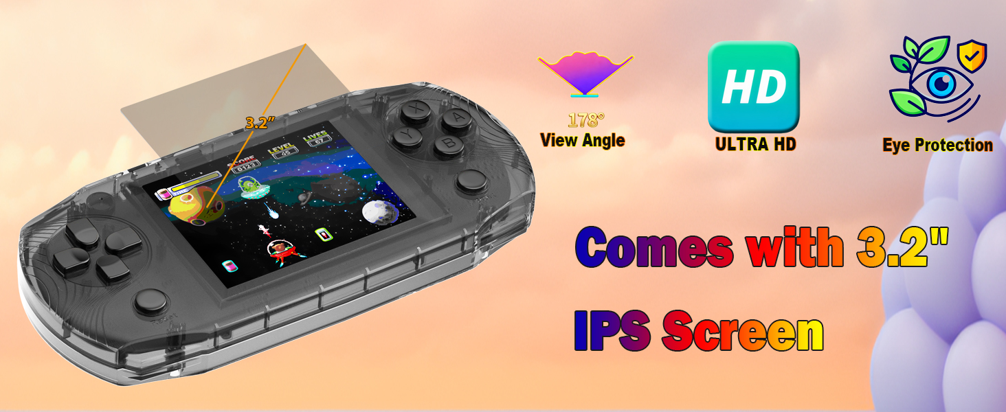 comes with 3.2 ips screen