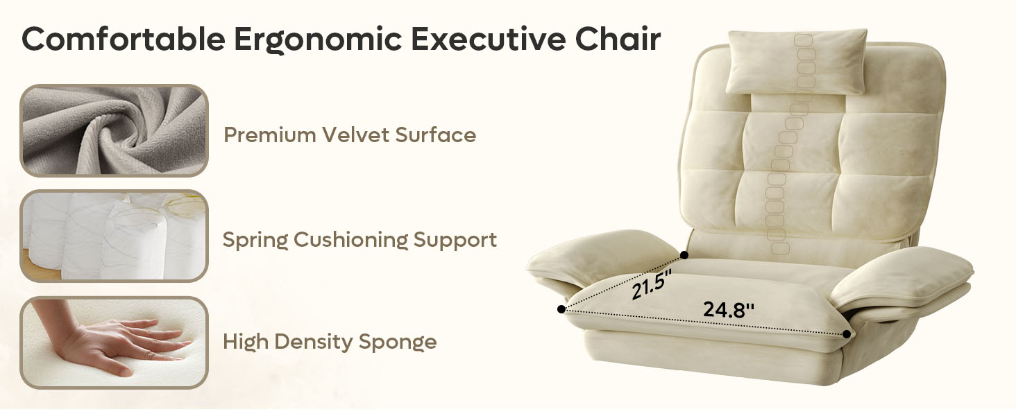 Bestier Velvet Executive Office Chair