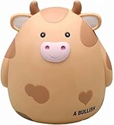 H&amp;W Cow Piggy Bank, Unbreakable Coin Box for Kids, Cute Animal Money Bank Birthday for Boys Girls...