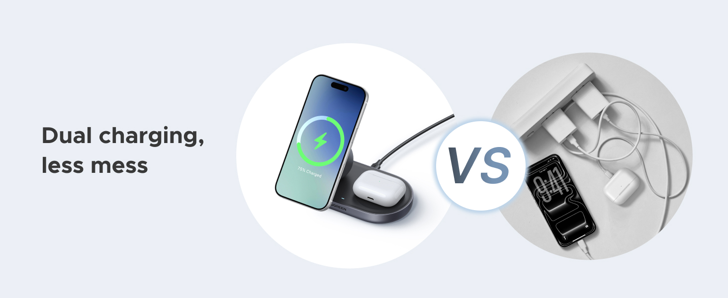 Dual charging, less mess