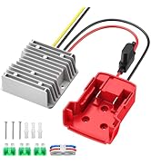 Kzreect 18V to 12V Step-Down Converter for Milwaukee M18 Battery Adapter, DC 12V 20A 240W Buck Co...