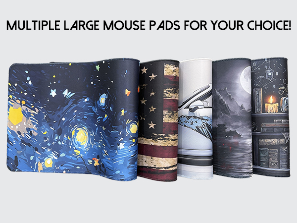 Multiple large mouse pads for your choice!