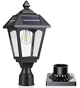 Solar Post Lights Outdoor, Solar Lamp Post Light, Aluminium Solar Powered Dusk to Dawn Outdoor Po...
