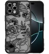 XIZYO for iPhone 16 Pro Max Case, Floral Rose Cute Phone Case for Women Girls Aesthetic Pattern P...