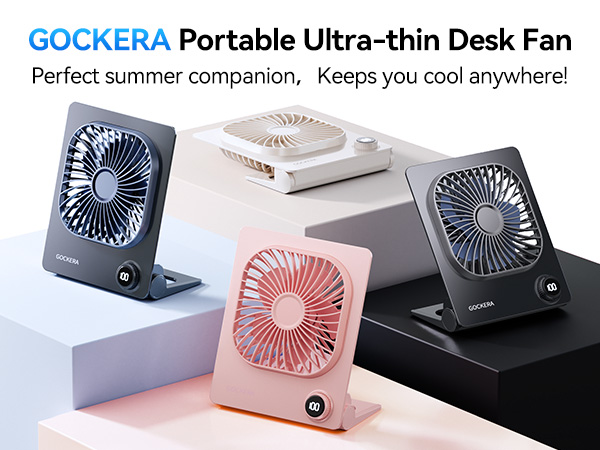 small fan,GOCKERA portable desk fan usb fan lash fan personal fan office fan